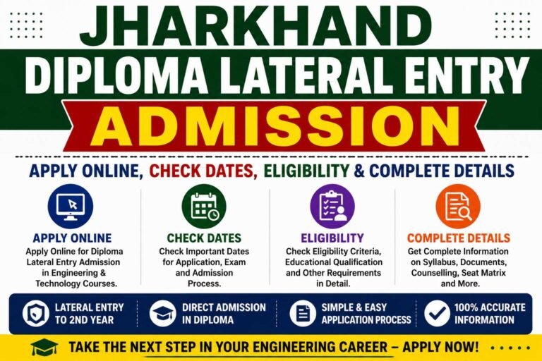 Jharkhand Diploma Lateral Entry Admission 2026 [Answer Key]